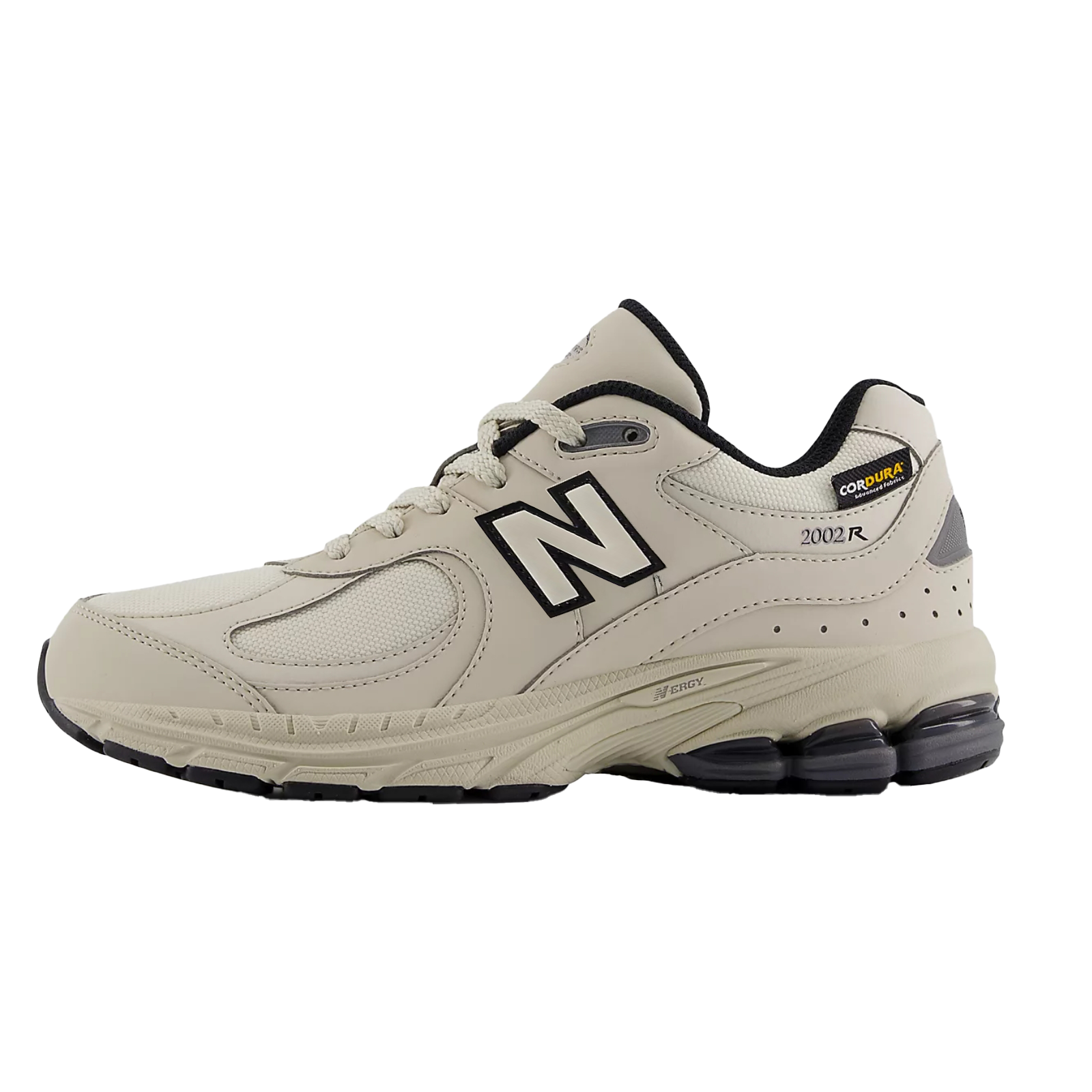 Детские кроссовки New Balance NB 2002 (бежево-черные)