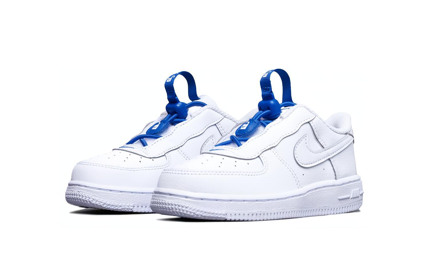 Детские кроссовки Nike Air Force 1 toggle (бело-синий) — фото 4
