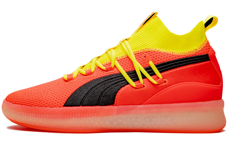 Детские кроссовки PUMA Clyde Court (красно-желто-черные)