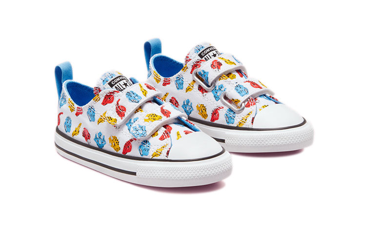 Детские кеды Converse Chuck Taylor All Star (бело-сине-желтые) — Белый / синий / жёлтый — фото 3