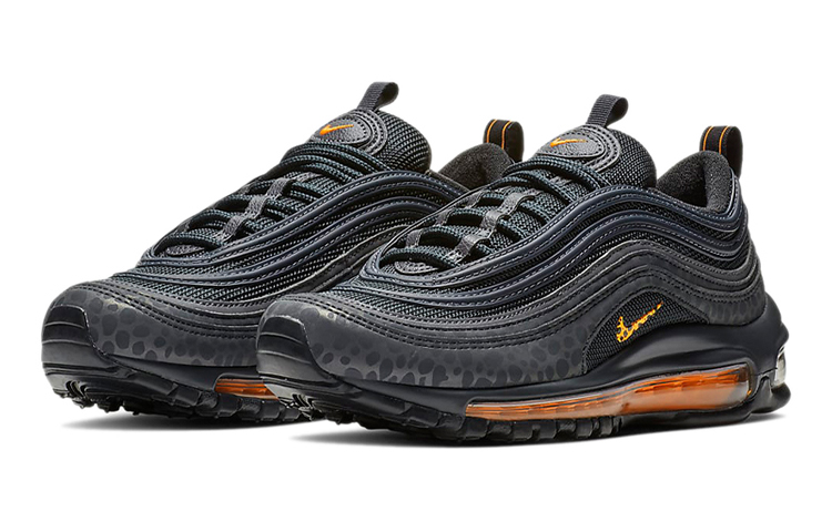 Кроссовки Nike NikeAir Max 97 "Off Noir" GS (черно-оранжевые) — 黑橘 — фото 3