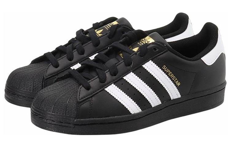 Детские кеды adidas originals SUPERSTAR J (черный) — 碳黑/白 — фото 7