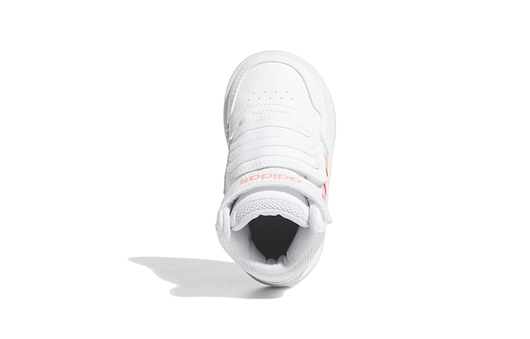 Детские кеды adidas neo Hoops Mid (белый / розовый / синий) — фото 6