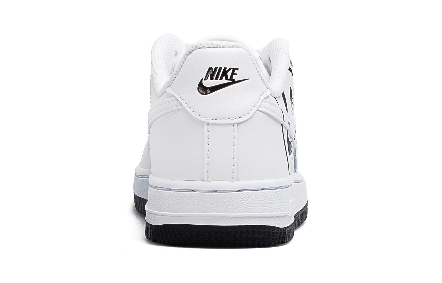 Детские кеды Nike Air Force 1 LV8 2 (белый / черный) — Белый / чёрный — фото 6