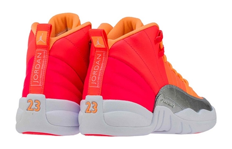 Высокие кроссовки Jordan Air Jordan 12 Hot Punch (оранжево-красный) — Оранжевыйкрасный — фото 6