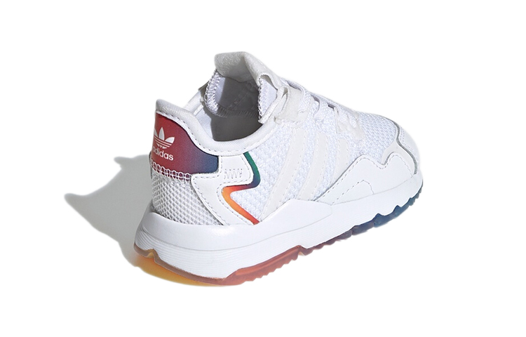Детские кроссовки adidas originals Nite Jogger (белый / оранжевый / синий) — фото 5