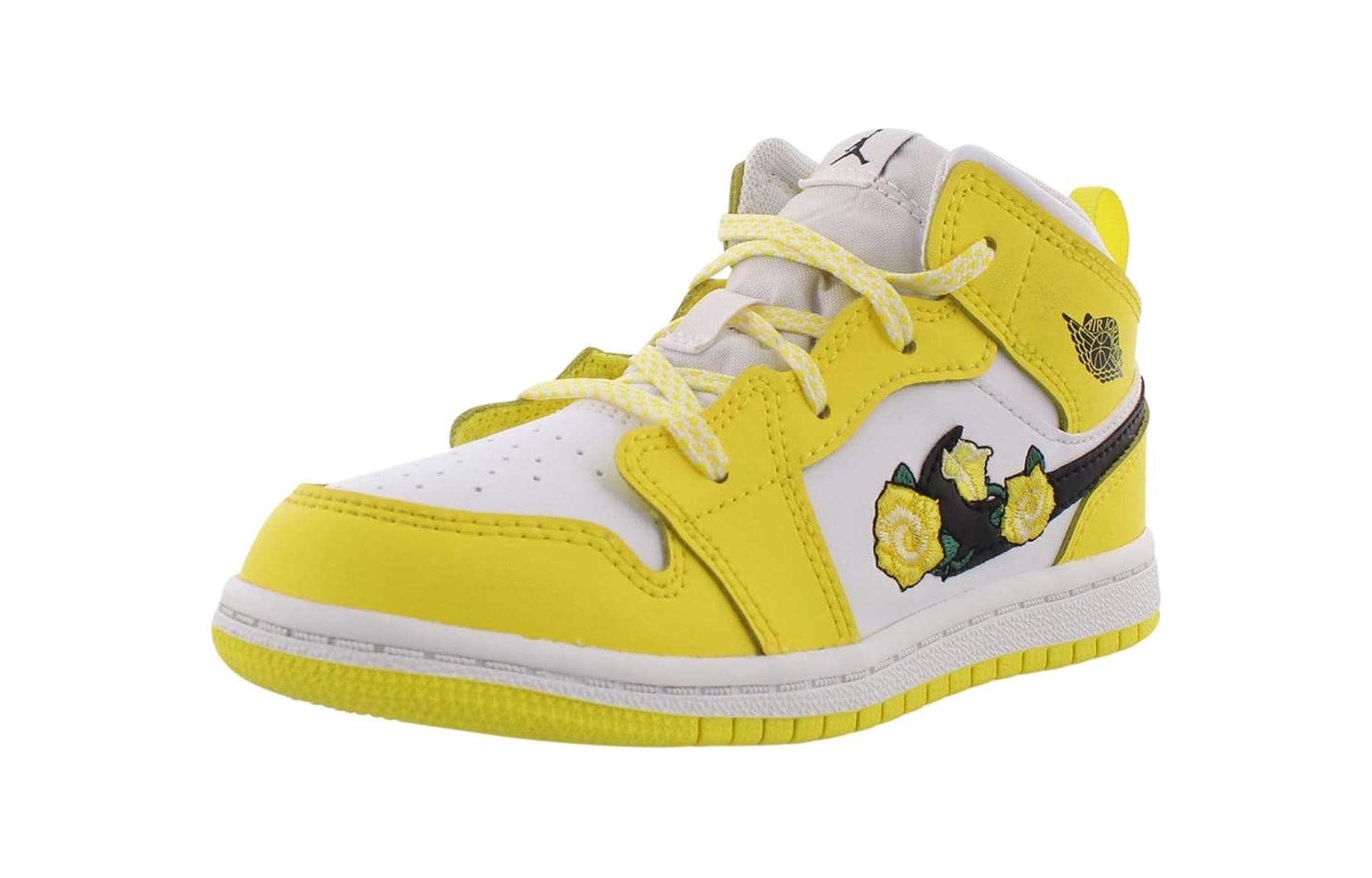 Детские кроссовки Jordan Air Jordan 1 Mid SE (желтый) — Жёлтый — фото 4