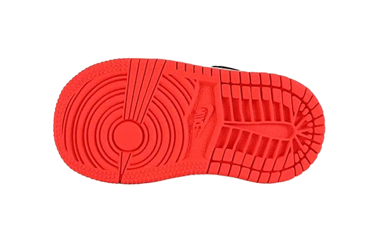 Детские кроссовки Jordan Air Jordan 1 Mid (черно-оранжево-фиолетовые) — фото 6