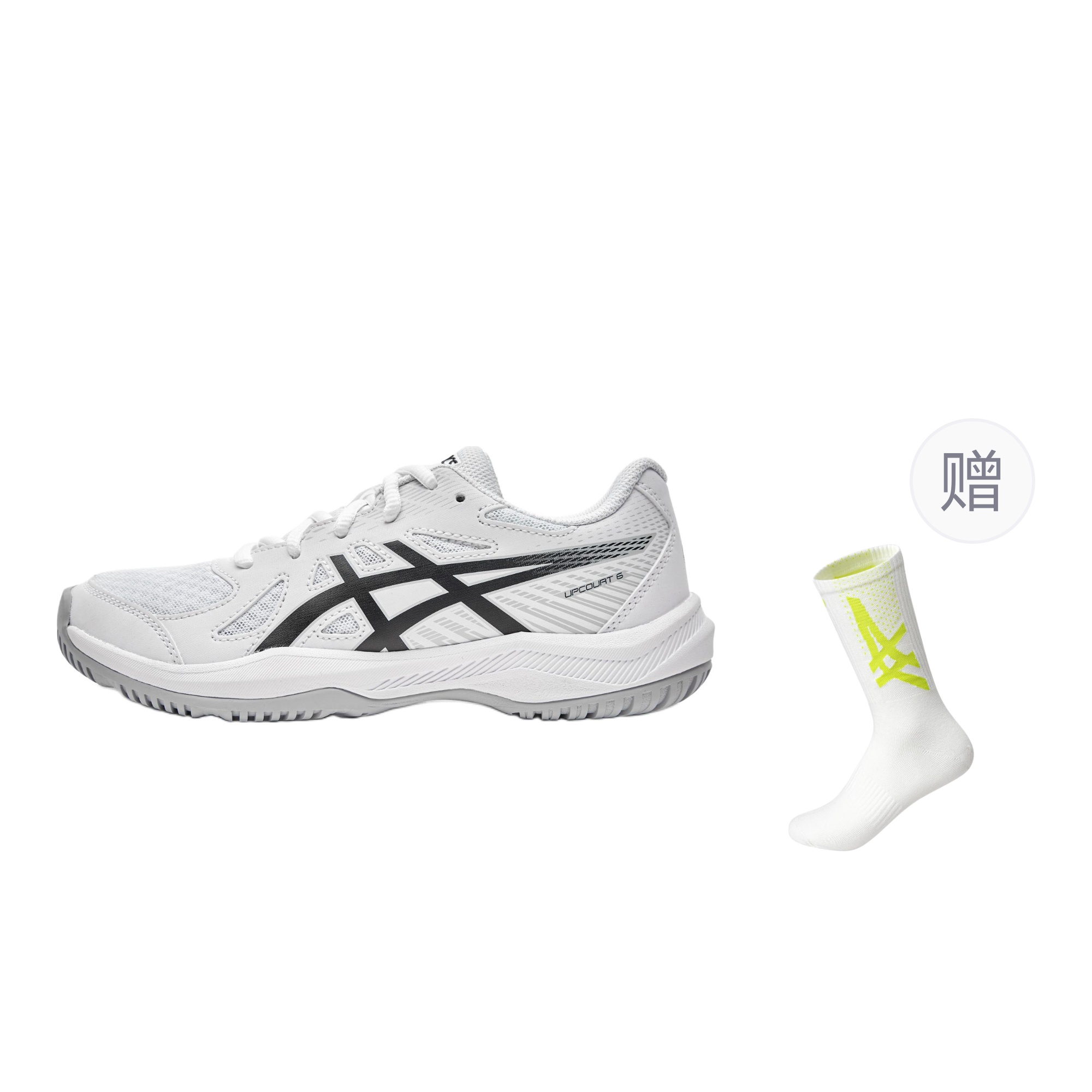 Детские кроссовки ASICS ASICSGel-Upcourt 6 (бело-черные)