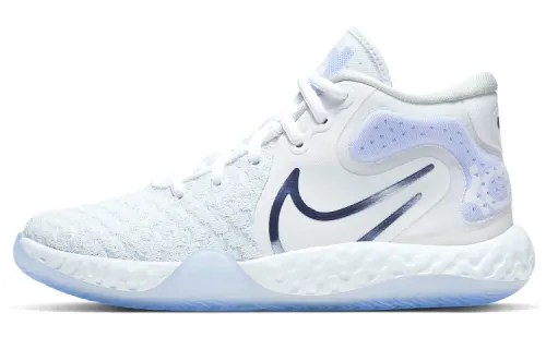 Nike KD Trey 5 VII fabric, trendy and versatile, wrapping GS mid-top basketball shoes, light blue and white, same style for men and women