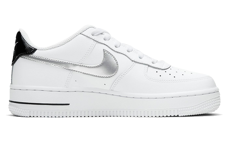 Кеды Nike Air Force 1 (бело-серебряные) — фото 4