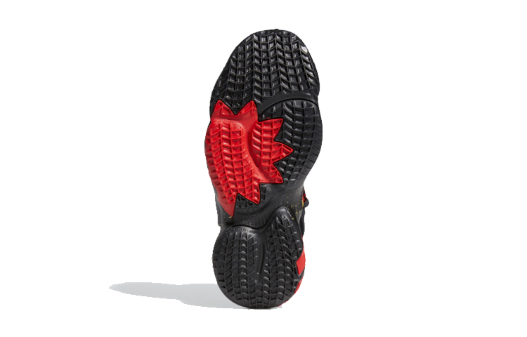 Детские кроссовки adidas D.O.N. Issue #2 J (черно-красно-золотой) — фото 7