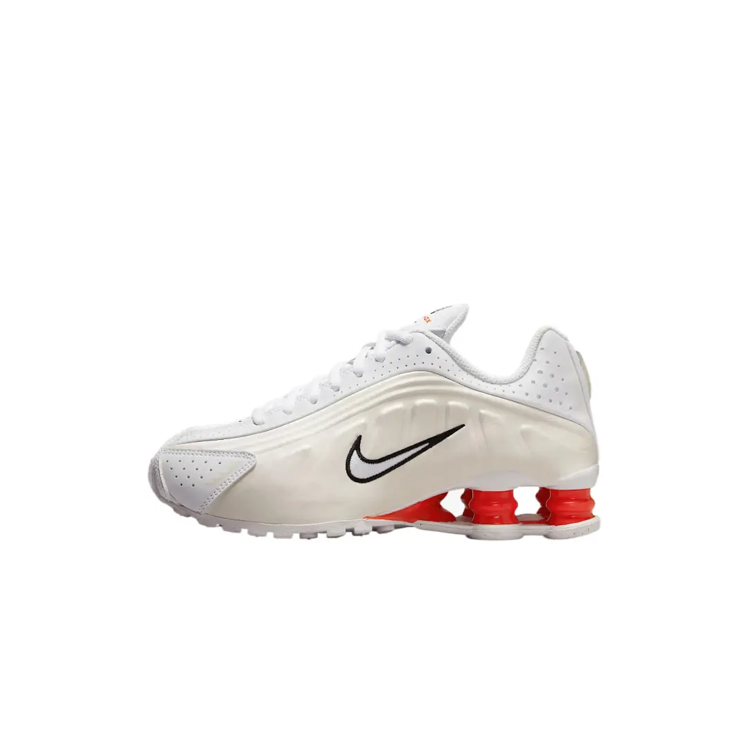 Nike Shox R4 Kids' Training Shoes White/Phantom Gray White/Passionate Red Unisex