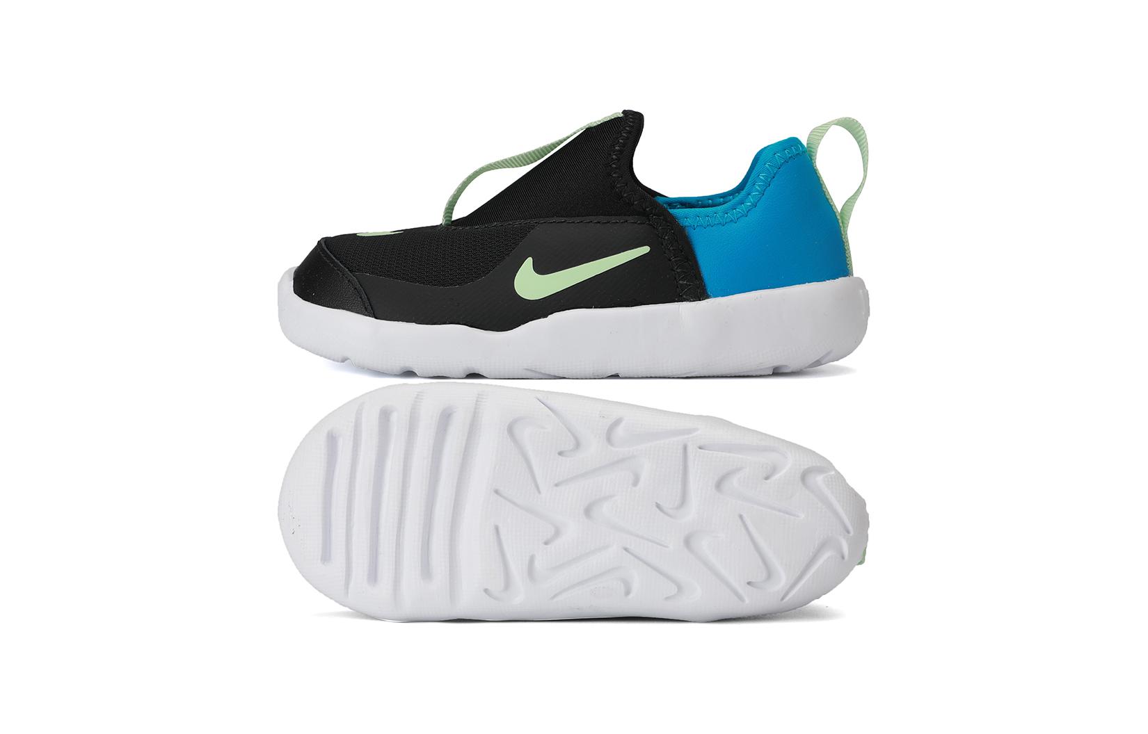 Детские кроссовки Nike Lil' Swoosh (черно-сине-зеленые) — фото 6