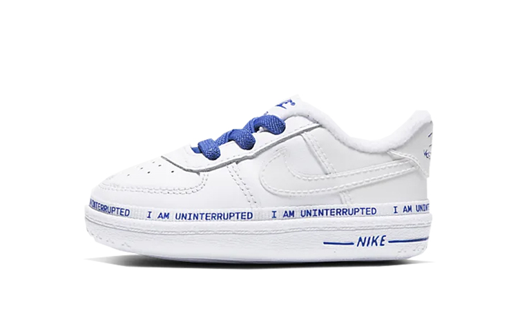Детские кеды Nike Air Force 1 07 Crib (бело-синие)