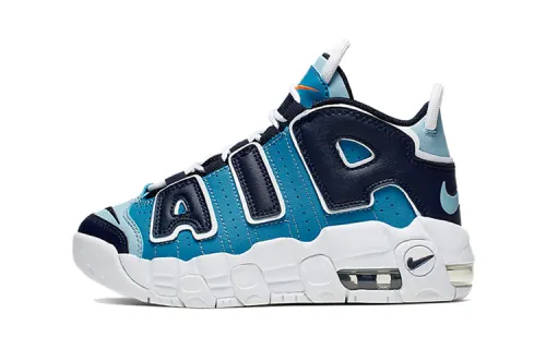 Nike Air More Uptempo Blue 96 Denim BP Comfortable Children's Basketball Shoes Denim Denim Children's