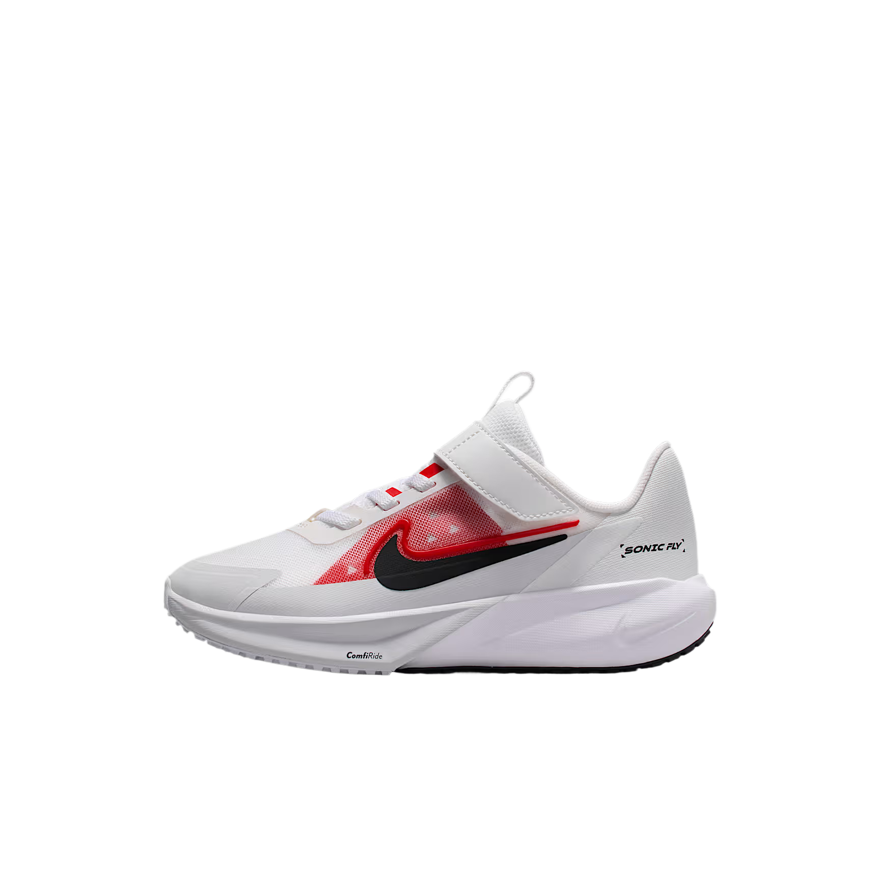 Кроссовки Nike SONIC FLY (белые с красным)