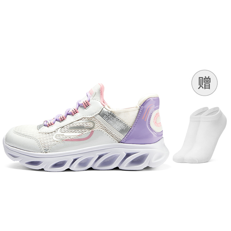 кеды Skechers Slip-Ins (бело-фиолетовая) — фото 8