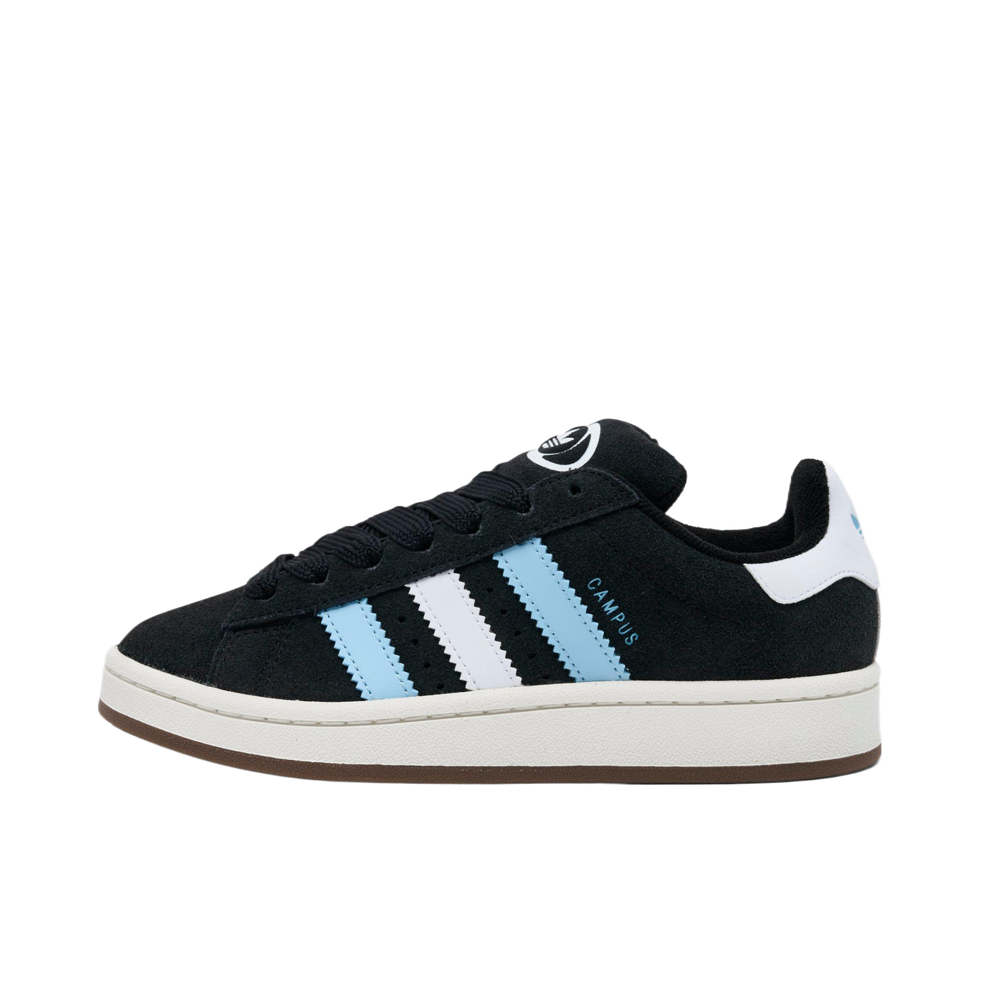 Adidas originals CAMPUS 00s Leather Trendy, Fashionable, Beautiful and Versatile Low-top Children's Sneakers Core Black/Footwear White/Transparent Blue Same Style for Men and Women