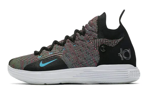 Nike KD 11 Multi-Color Flyknit Durant actual GS mid-top basketball shoes black and purple same style for men and women