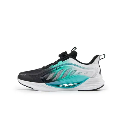 Xtep Hydrogen Wind 8.0 Hida Technology Professional Foot Care Body Test Low-top Running Shoes Black Aurora Green Youth