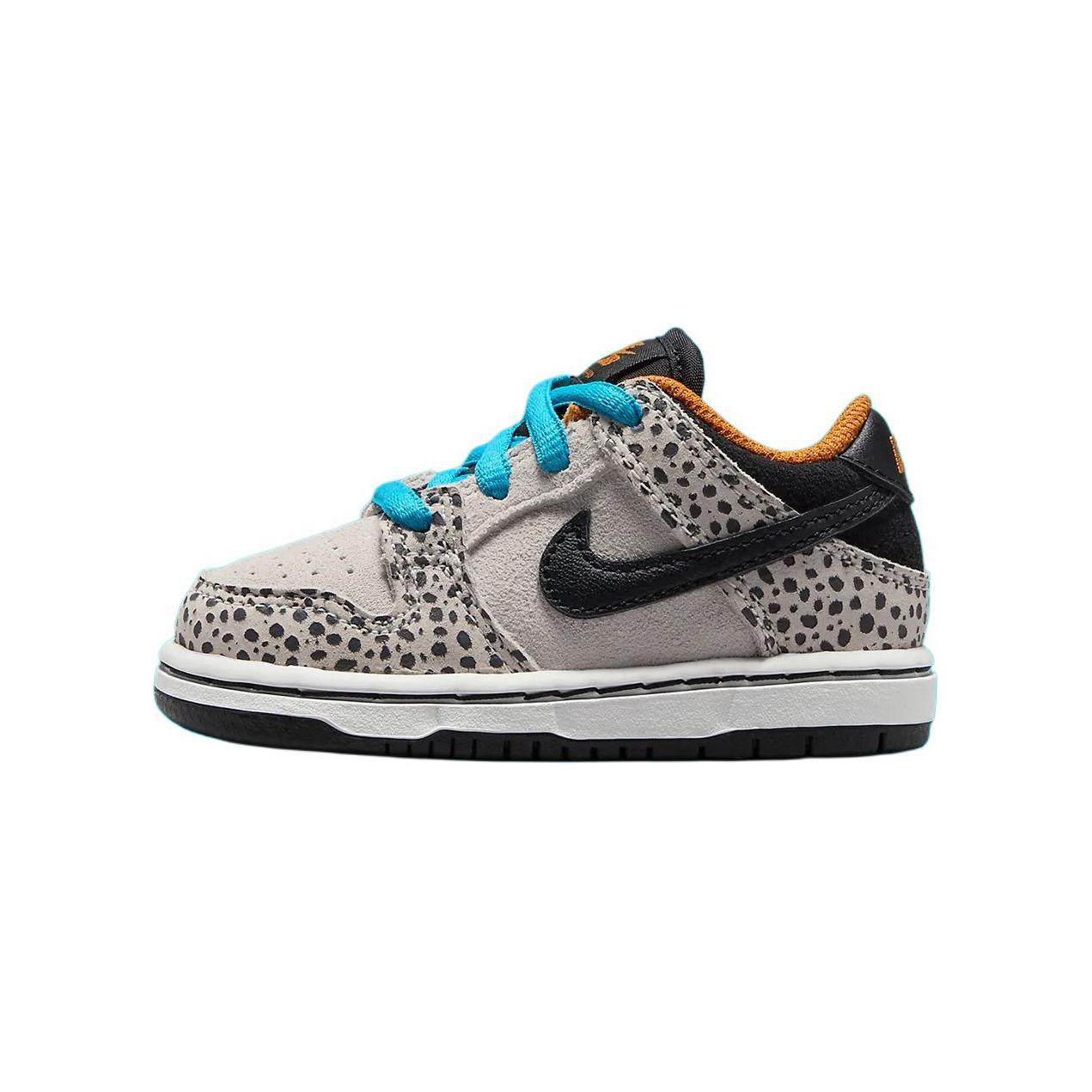 Детские кроссовки Nike Dunk SB Low Olympic Safari (черно-оранжевые)