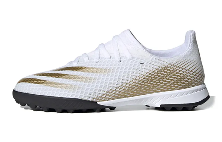 Adidas X GHOSTED .3 Tf Slip Resistant Low top Kids' Soccer Shoes White Brown Black Kids'