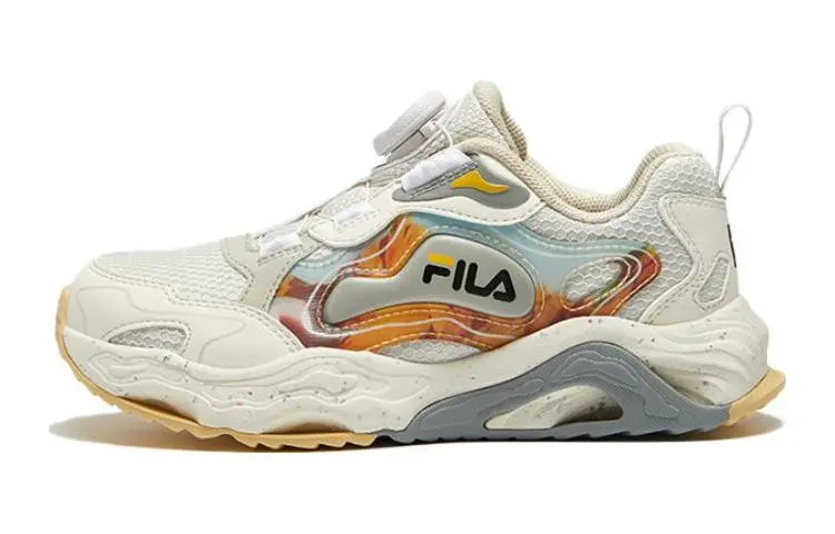 FILA KIDS Boa Slip Resistant Anti Kick Slip Resistant Anti Kick Mid top Kids' Training Shoes Gray White Teenagers