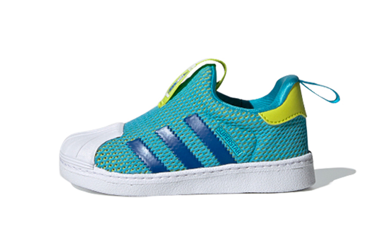 Детские кроссовки adidas Superstar 360 (сине-зеленые)