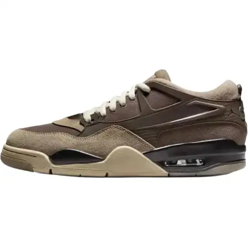 Jordan Air Jordan 4 Low top Basketball Shoes Brown Unisex