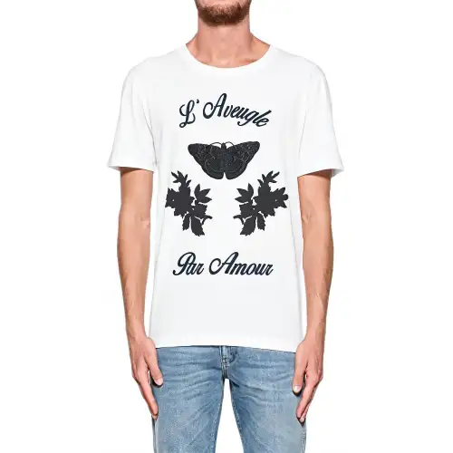 GUCCI T Shirts Men's White Crew Neck Thin
