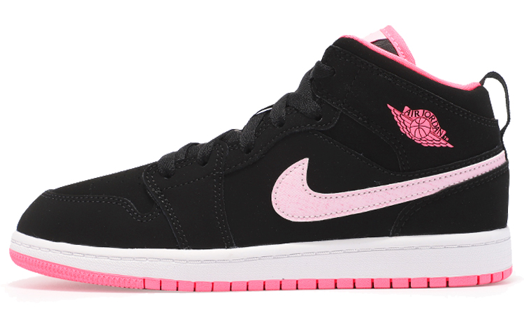 Кроссовки Jordan Air Jordan 1 (черно-розовые)