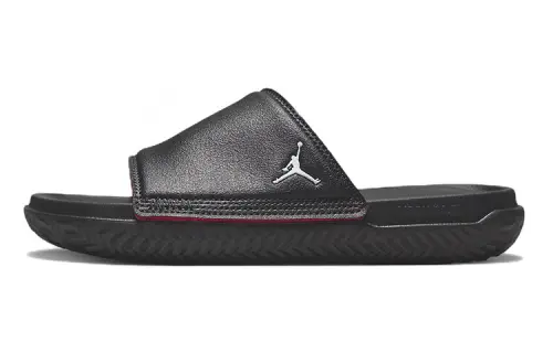 Jordan Play Unisex Home Slippers Black White Red