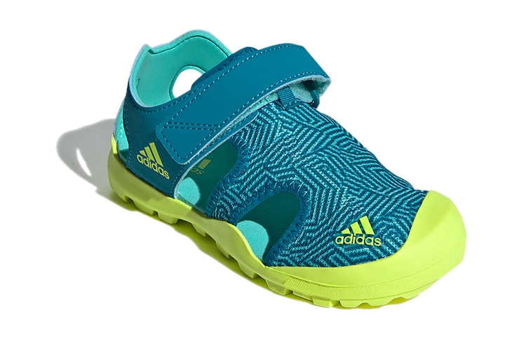 Детские сандалии adidas Captain Toey K (зелено-желтый) — фото 3