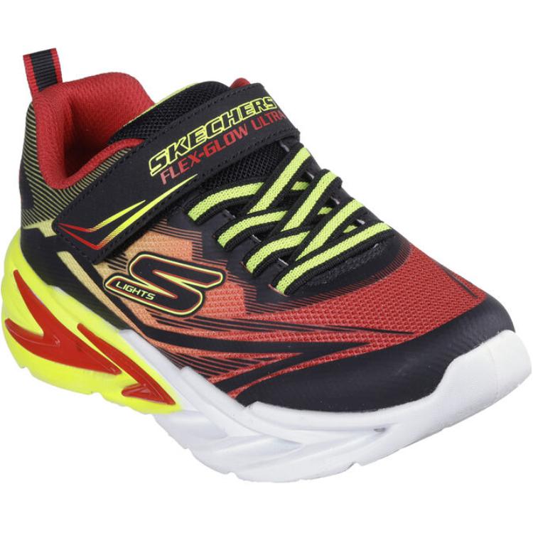 Детские кроссовки Skechers kids S-Lights Flex-Glow Ultra (черный) — Чёрный — фото 4