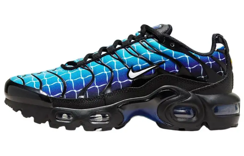 Nike Air Max Plus Abrasion Resistant Breathable Low top Casual Shoes Black Blue Unisex