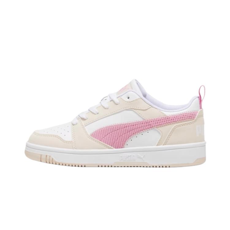 Детские кеды PUMA Rebound v6 LO (бело-розовые)