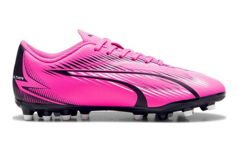 Детские бутсы PUMA Ultra Play MG JR (розово-черно-белый) — фото 4