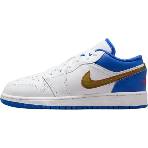 Jordan Air Jordan 1 Slip Resistant Abrasion Resistant Low top Skateboard Shoes Blue Unisex