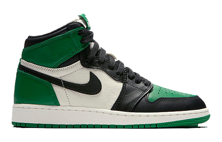 Кеды Jordan 1 Retro High Pine Green (черно-зеленые) — фото 6