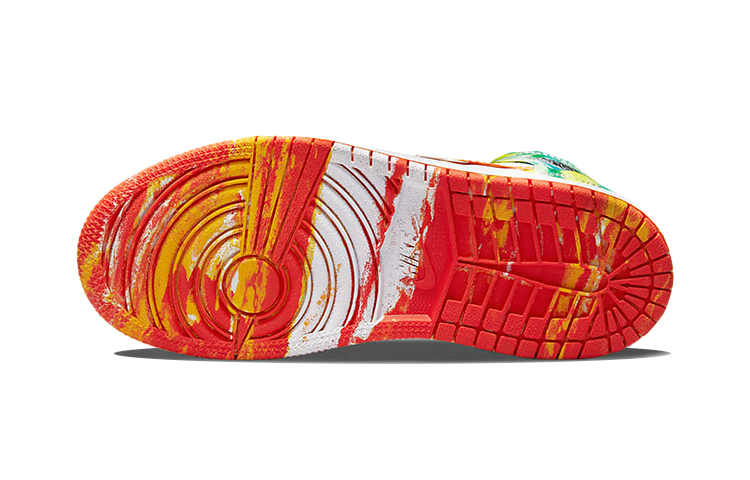 Детские кеды Jordan Air Jordan 1 Mid SE "Wave" (черный / белый / желтый) — Чёрный / белый / жёлтый — фото 8