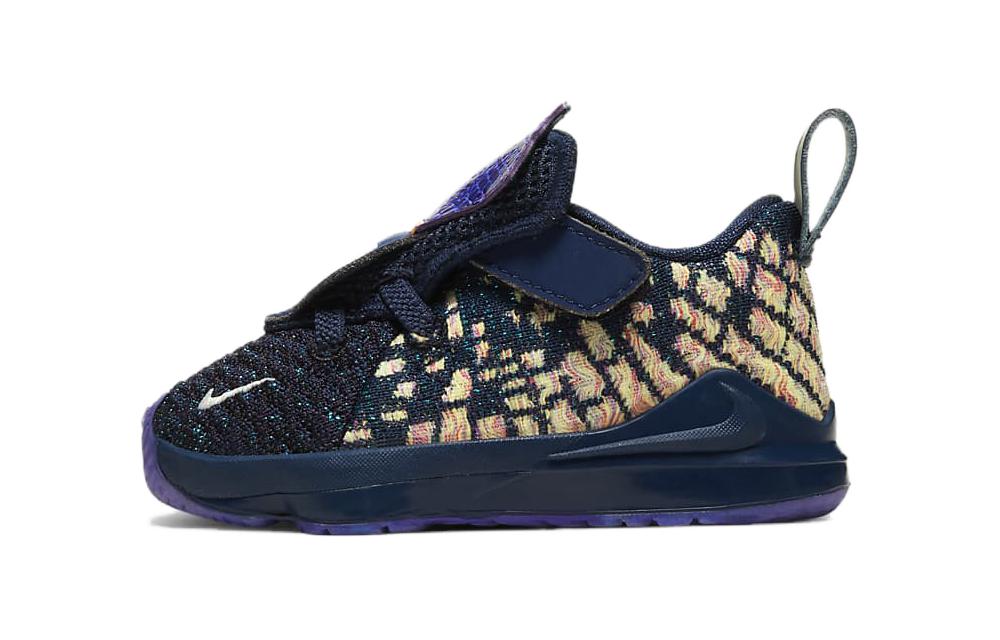 Детские кеды Nike Lebron 17 AS Monstars (сине-золотые)
