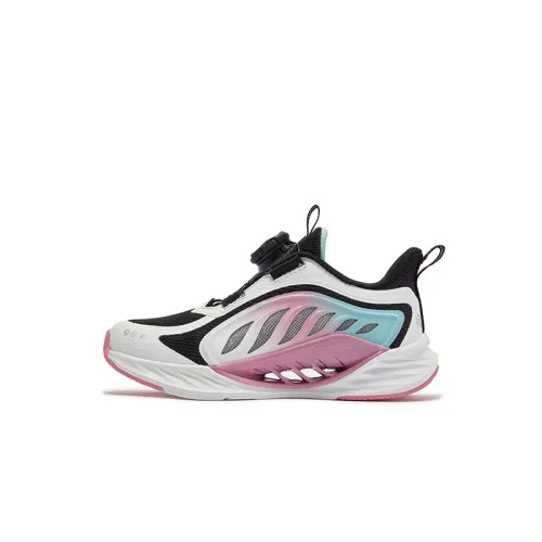 Xtep Hydrogen Wind 8.0, comfortable and fashionable for sports, non-slip and wear-resistant, low-cut children's running shoes, black peony pink, children's style