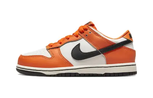 Nike Dunk casual non-slip wear-resistant low-top children's sneakers orange white small and medium-sized children