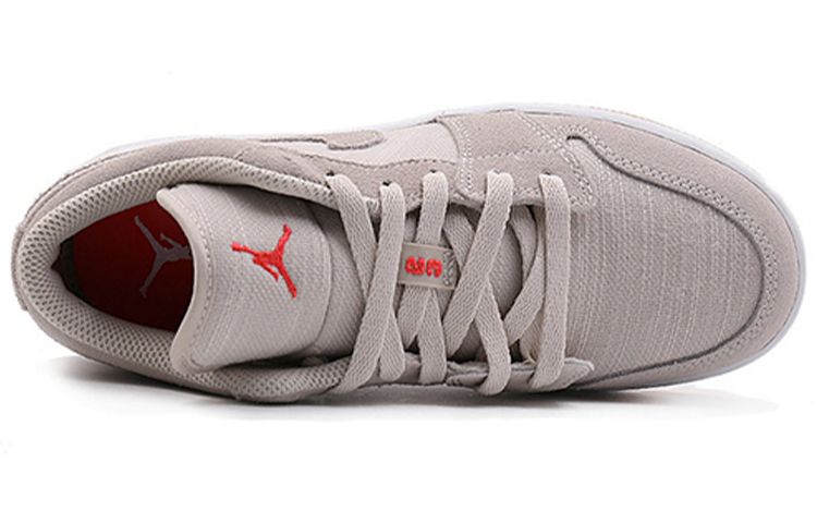 Кроссовки Jordan Air Jordan 1 low Desert Sand (серые) — Розовый — фото 4