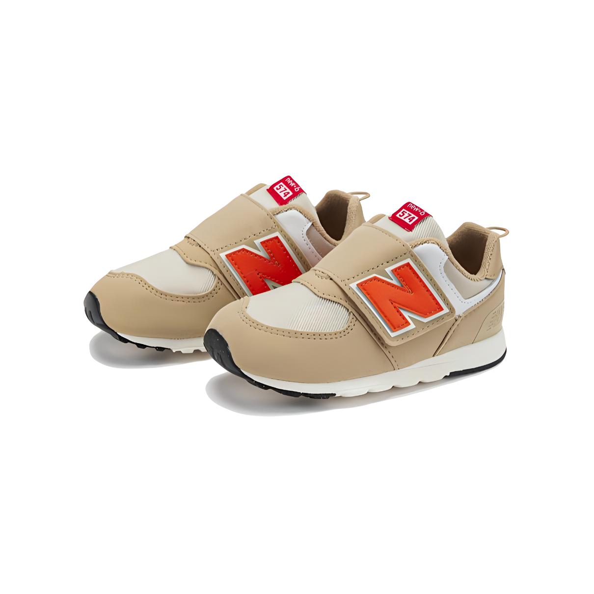 Детские кроссовки New Balance NB 574 (бежевые) — фото 3