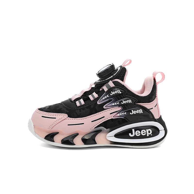 Детские кроссовки Jeep Chasing the Wind Kids Running Shoes (черно-розовые)