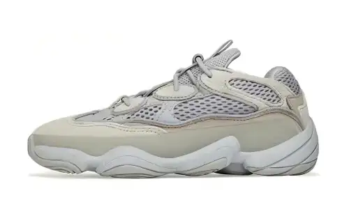 Adidas originals Yeezy 500 Stone Salt Comfortable Wear-Resistant Low-top Children's Casual Shoes Gray Children's Style