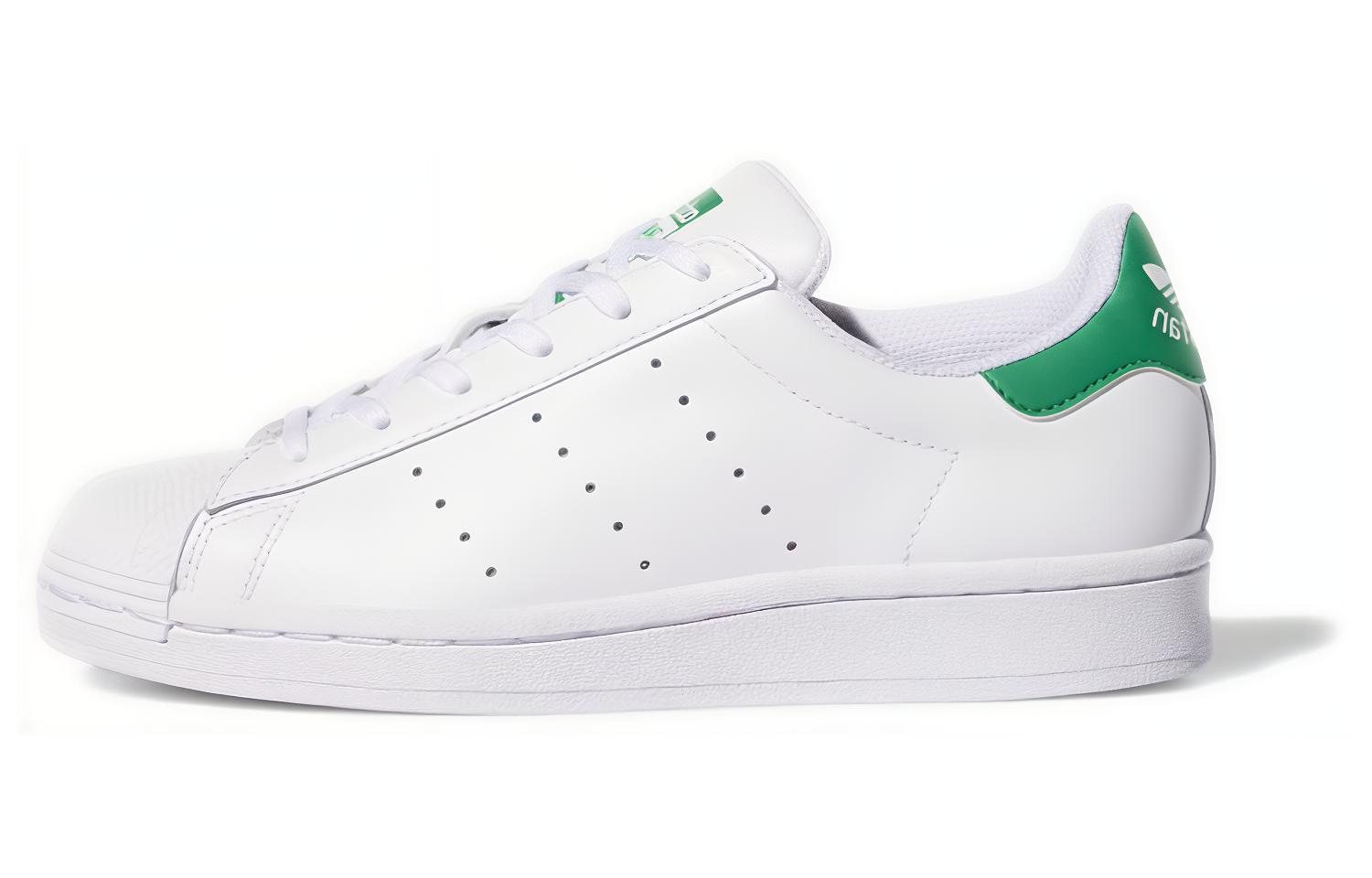Кеды adidas originals STAN SMITH (белые с зеленым)