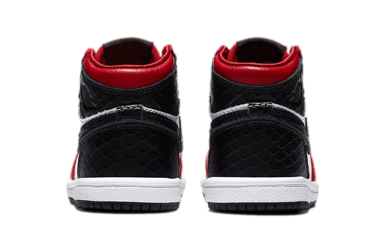 Детские кроссовки Jordan Air Jordan 1 Retro High OG "Satin Red" 2020 (красно-белые) — 缎红 — фото 6